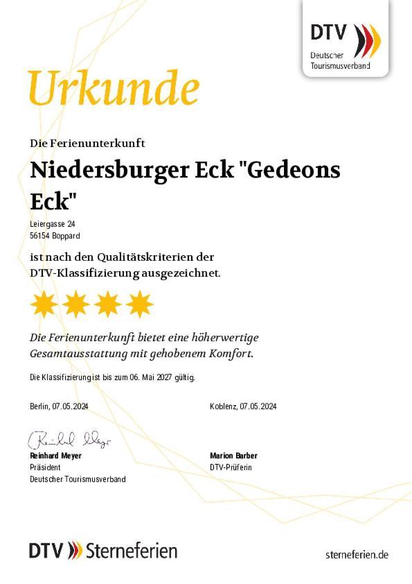 Appartamento Niedersburger Eck, Wandern, Radfahren, Geniessen, Erholen Boppard Esterno foto